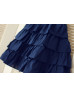 Navy Blue Cotton Cupcake Flower Girl Dress